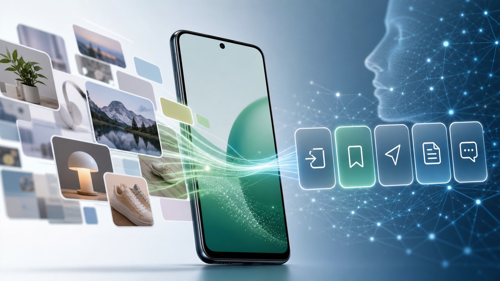 AI 助手在手机上总结品牌选择并连接到受支持 Android 动作