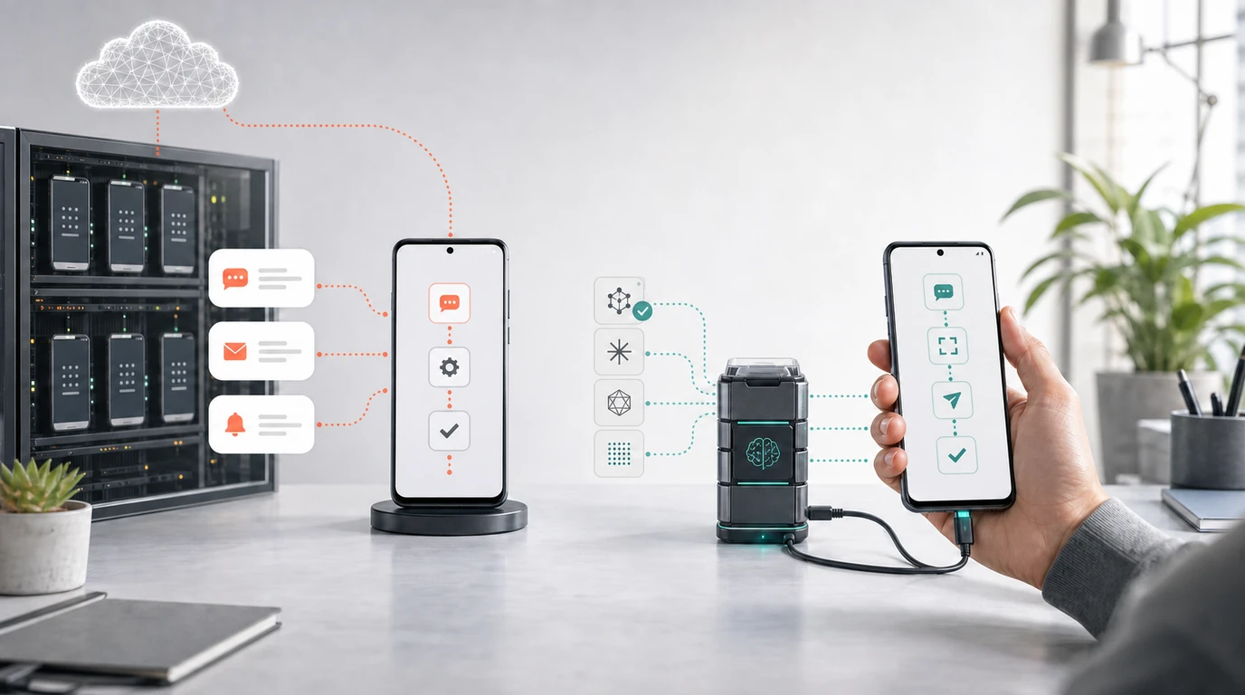 Airtap 云手机 Agent、FoneClaw Android 手机 Agent 和 Meydo C1 专用硬件路径的部署与控制对比