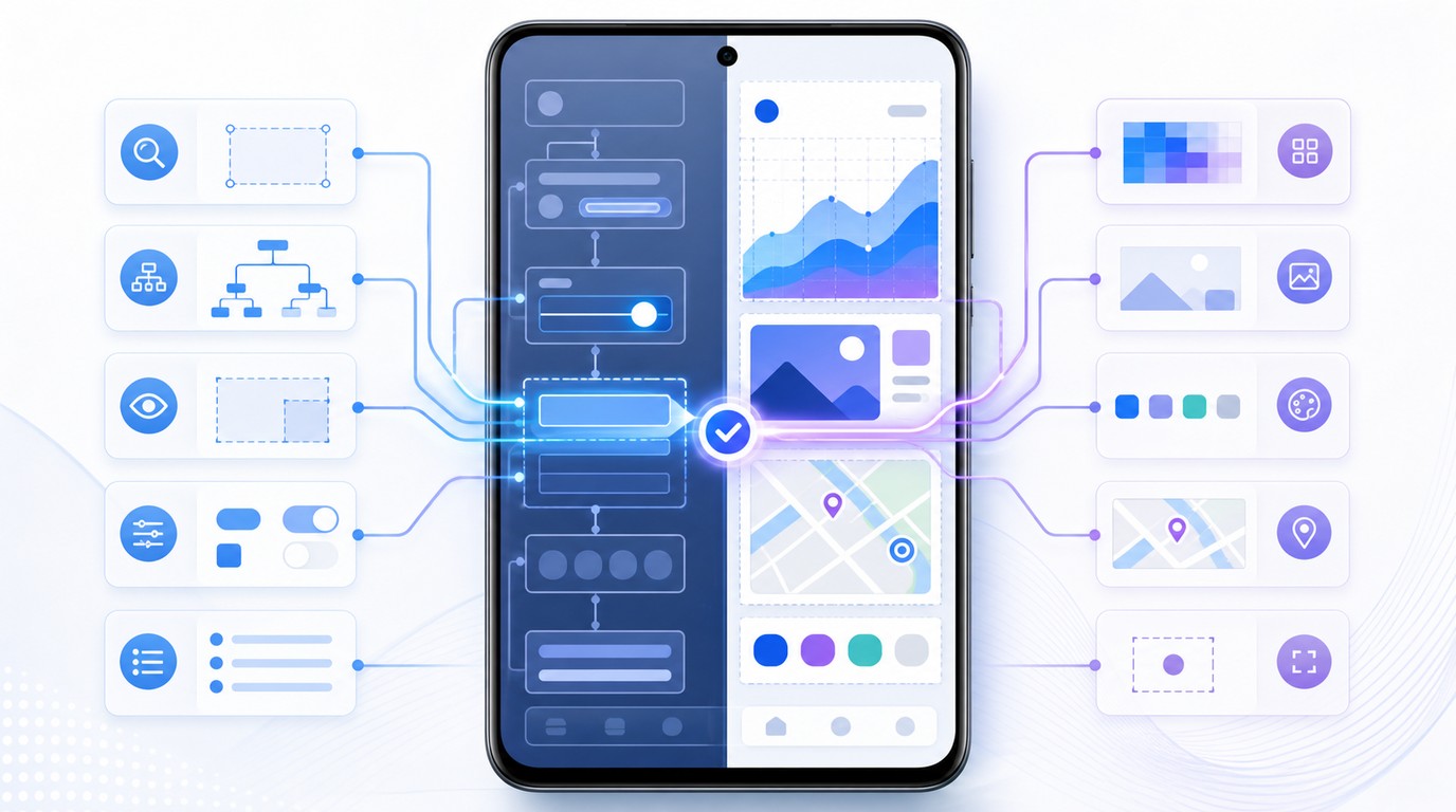 安卓手机屏幕上的语义结构与视觉像素被 AI Agent 分层理解