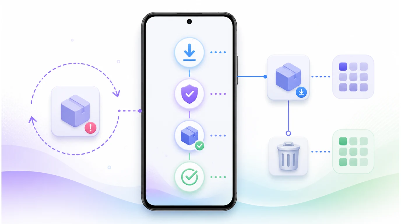 安卓应用更新验证、重试与删除：从 APK 下载到安装成功