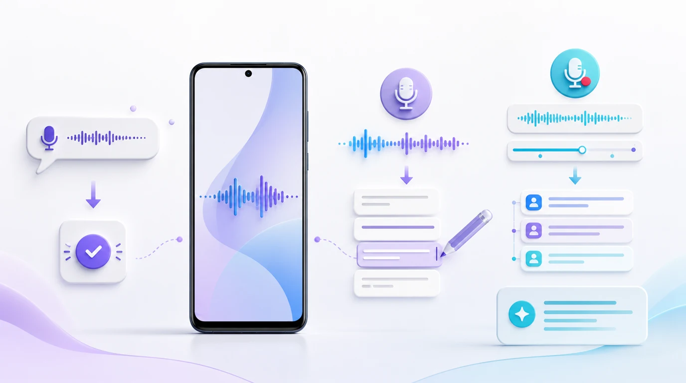 Android 手机上的语音命令、Gboard 听写、AI 录音转录与 FoneClaw 操作确认流程