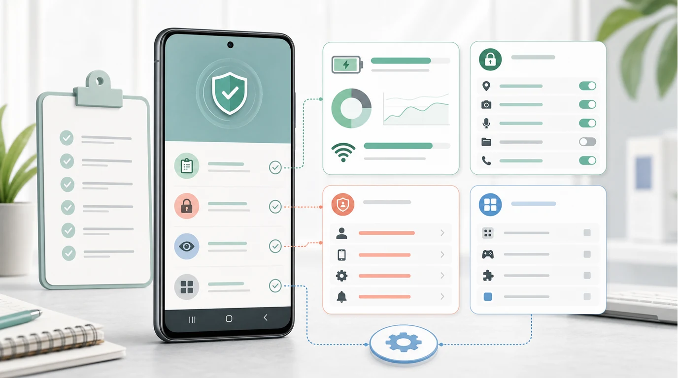 Android 手机上用 FoneClaw 检查电池、存储、应用权限、特殊访问和通知设置