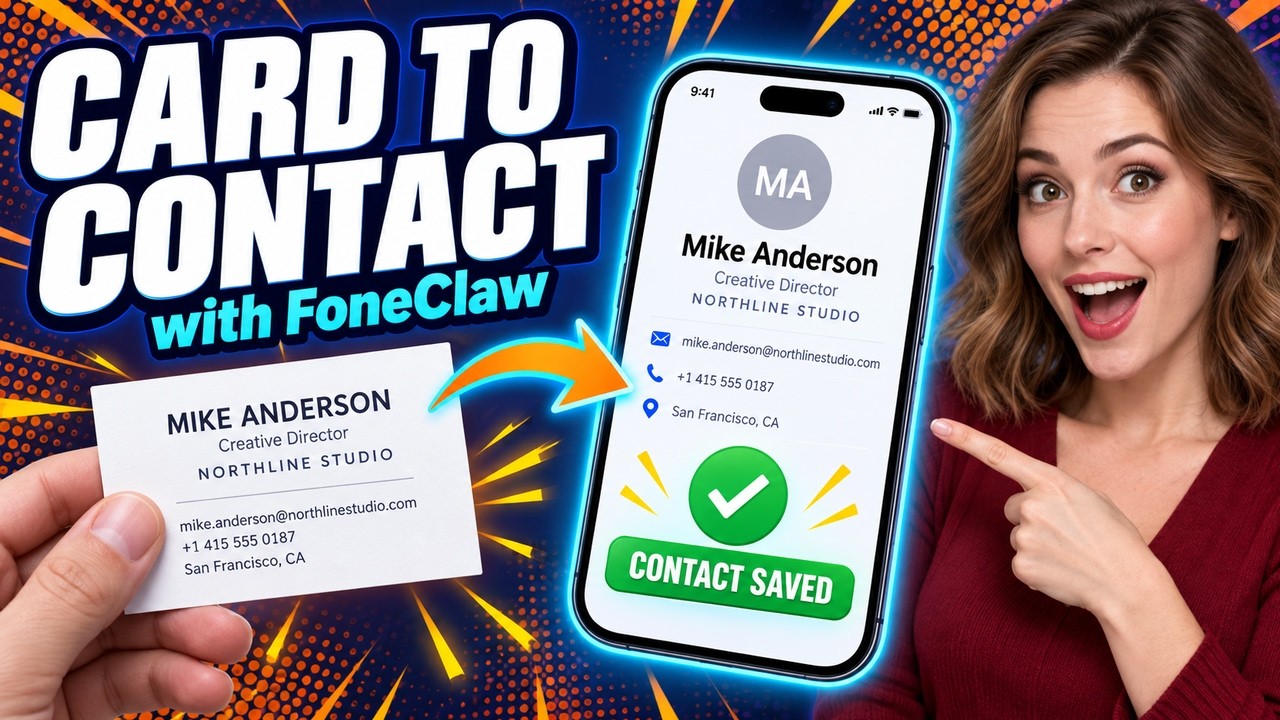 FoneClaw 在 Android 手机上提取联系人字段、检查重复项并等待用户确认后保存联系人