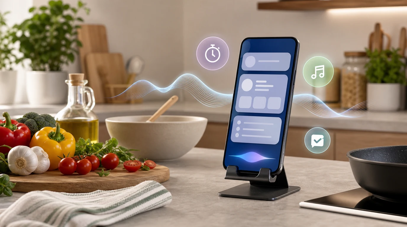 Android 厨房免手操作指南：做饭时用语音打开菜谱、计时和发消息