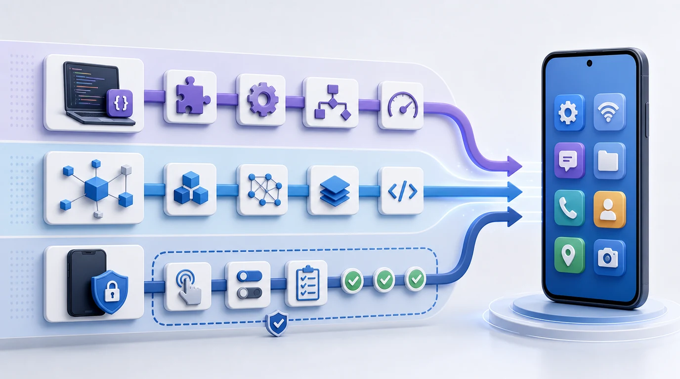Hermes Agent、OpenClaw 与 FoneClaw 三种 AI Agent 路线对比示意图