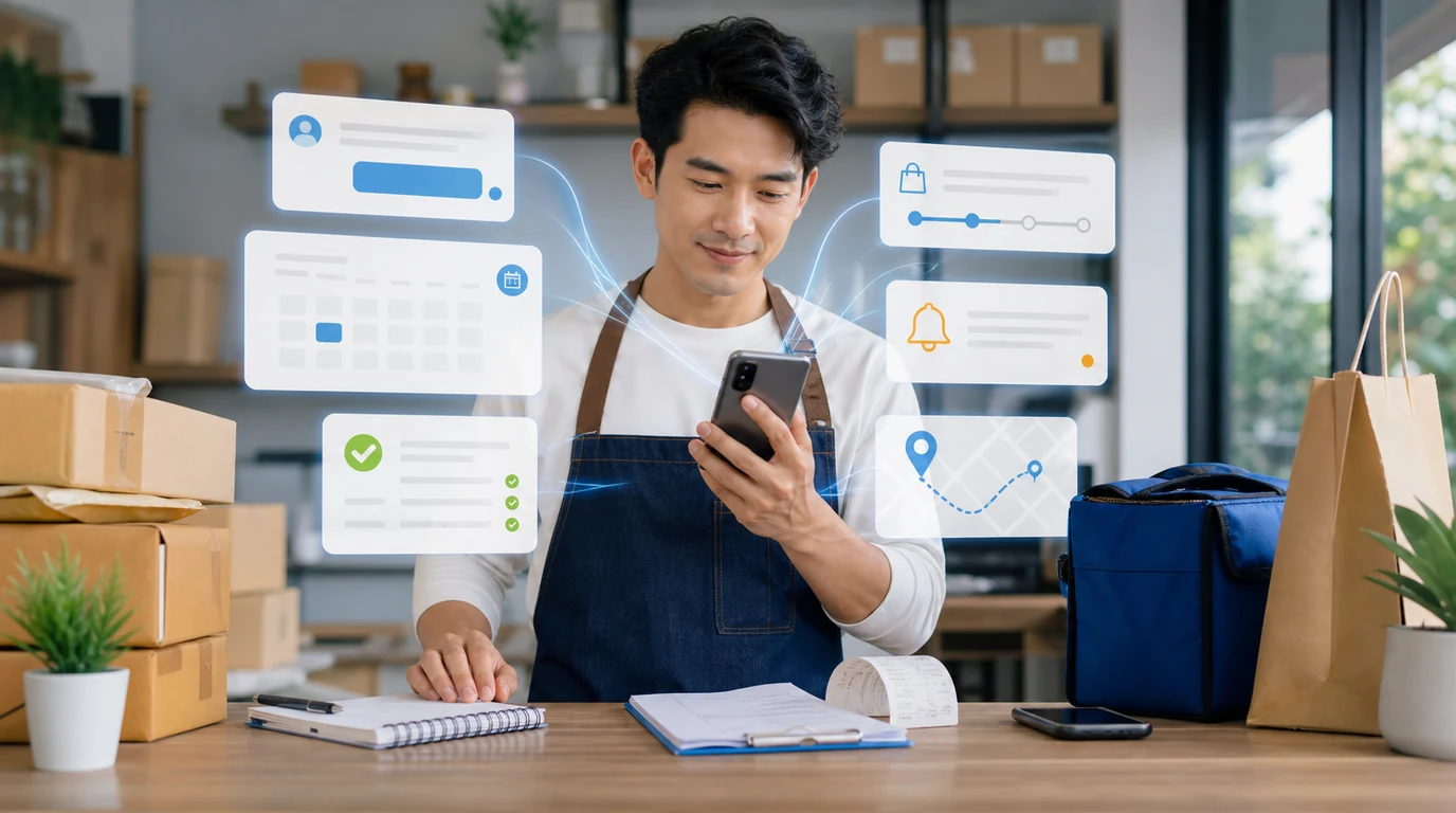 小企业店主用 Android 手机和 FoneClaw 管理客户消息、预约和订单跟进