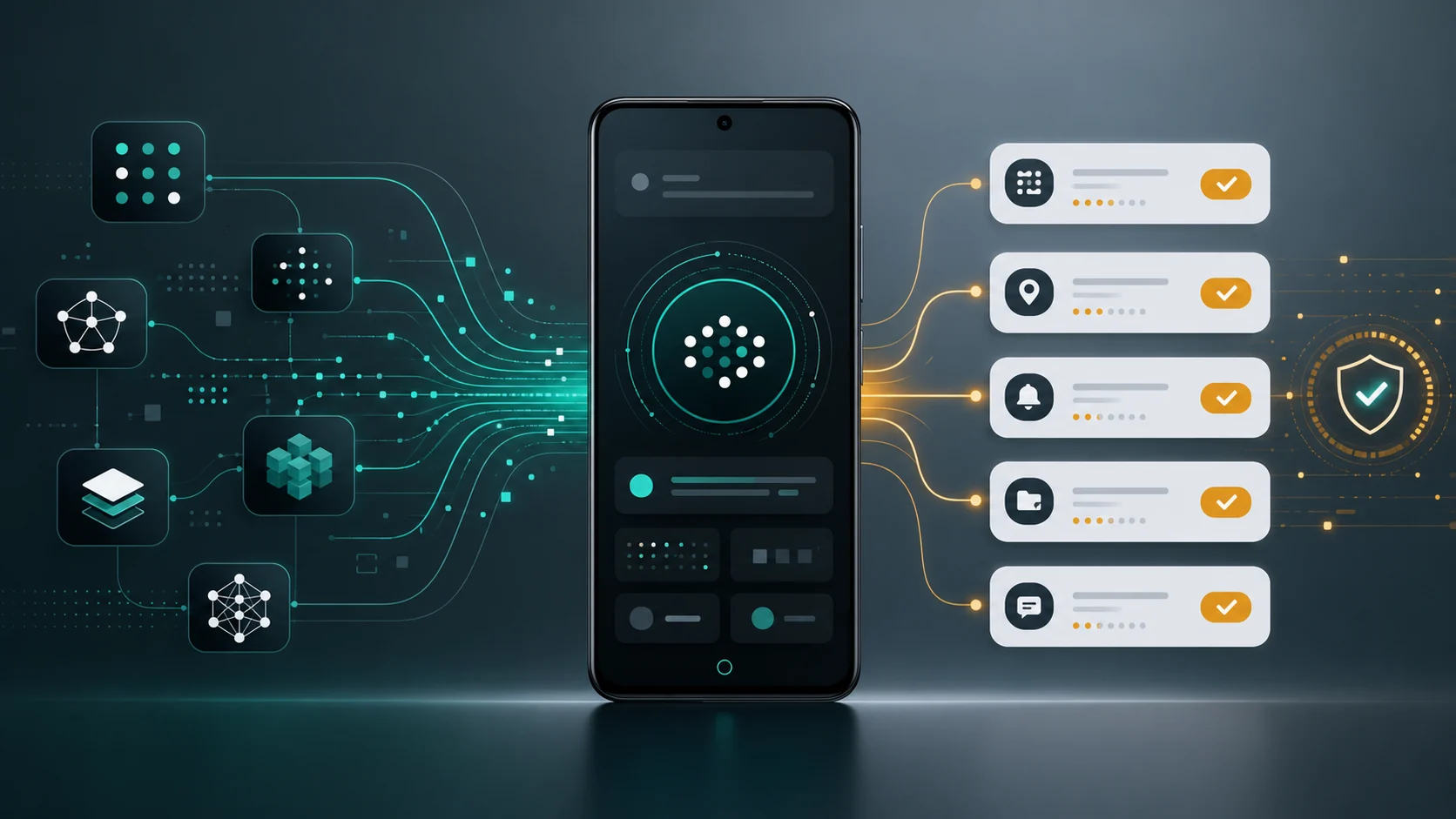 腾讯混元 Hy3 模型能力与 FoneClaw Android 手机 Agent 动作流程示意
