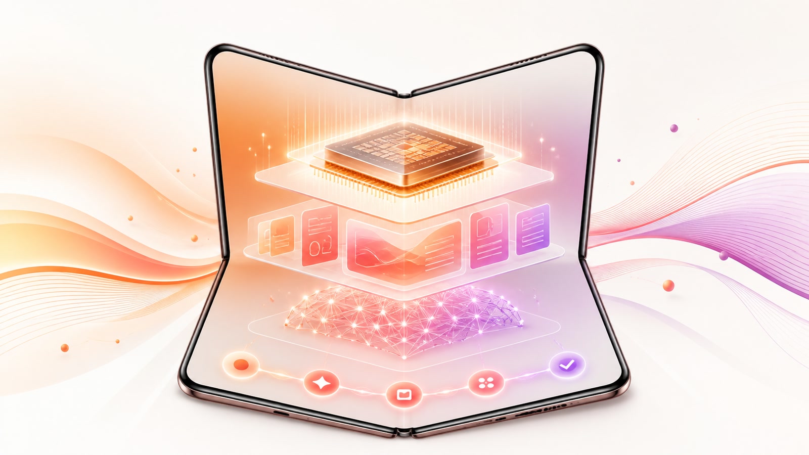 Xiaomi 18 Fold、XRING O3 芯片、HyperOS 4、MiMo 和超级小爱组成 AI 手机全栈路线的示意图